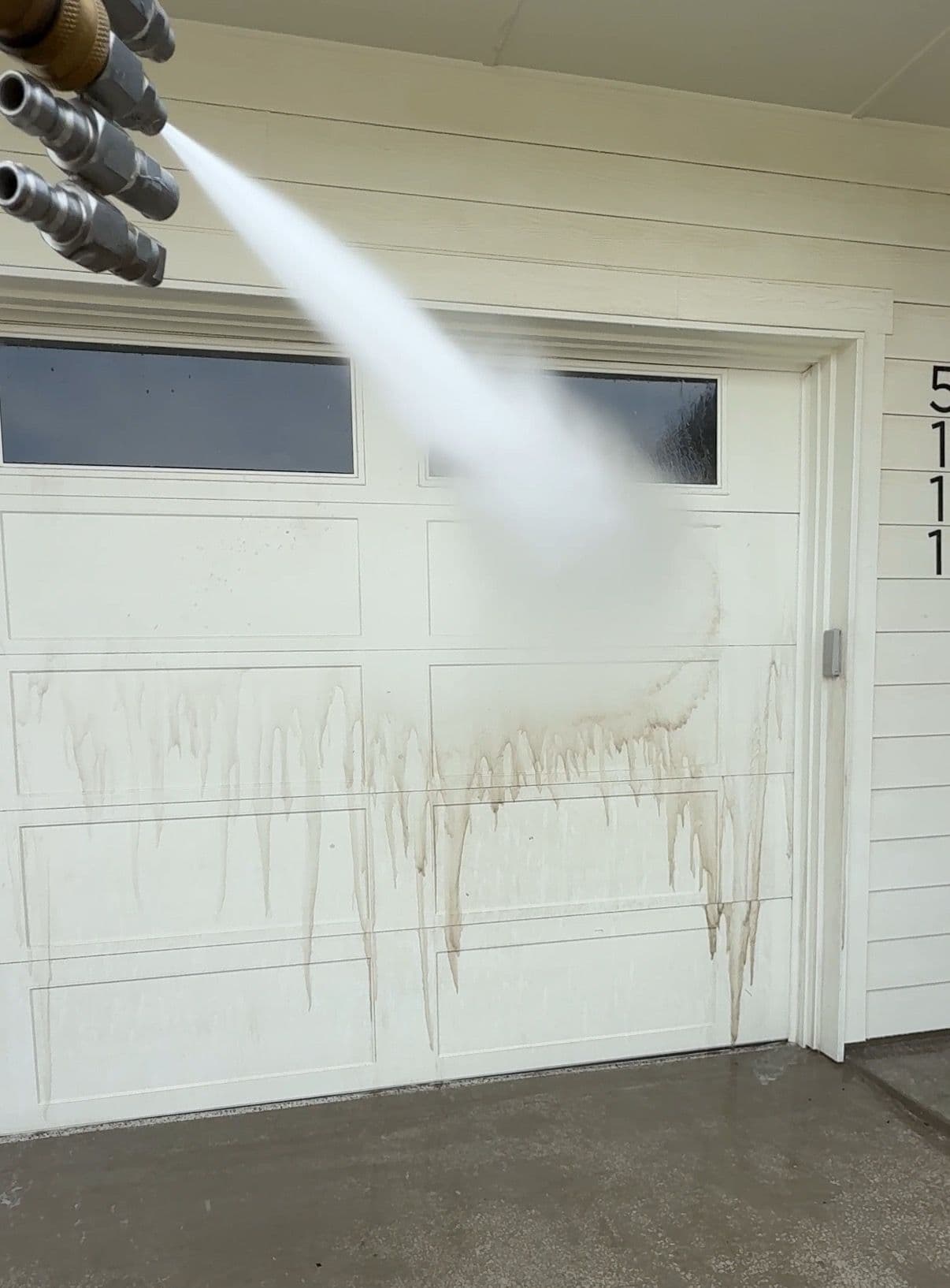 Project Grime-Free Garage Doors with Soft Wash Power in Meridian Idaho image